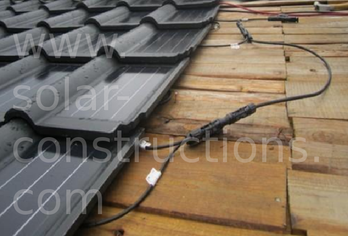 dak met geintegreerde zonnecellen