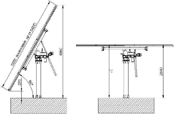 dual axis solar tracker 5kW