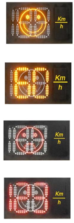 led snelheidsdisplay, snelheidsinformatieborden